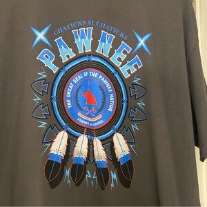 Mens Graphic Tee T Shirt 2XL Gray Pawnee Indian Nation Seal Feathers Chaticks Ok